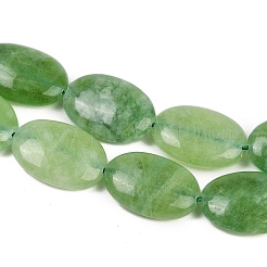 天然石マレーシアジェイドビーズ連売り  染め  フラットオーバル  シーグリーン  18x12.5x6mm  穴：1.2mm  約22個/連  15.43''（39.2センチメートル）&nbsp;G-L164-A-15E