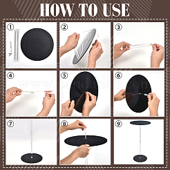 Acrylic Adjustable Round Side Table&nbsp;AJEW-WH0077-162B