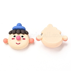樹脂カボション  キャラクターカボションを散歩  男の子  トウモロコシの穂の黄色  22x23.5x9mm&nbsp;LS-CRES-B003-01B