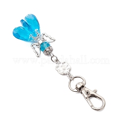 Angel Glass Pendant Decorations&nbsp;HJEW-MZ00261-05