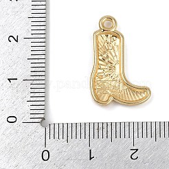 合金エナメルチャーム  カウボーイブーツチャーム  ゴールドカラー  ピンク  22x14.5x2.5mm  穴：1.8mm  10個/セット&nbsp;FIND-M080-01B-G01