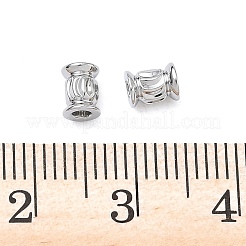 シェグレイスの真鍮ビーズ  カドミウムフリー＆ニッケルフリー＆鉛フリー  コラム  プラチナ  5x4x4mm  穴：1.8mm&nbsp;XGRQ19294-311P