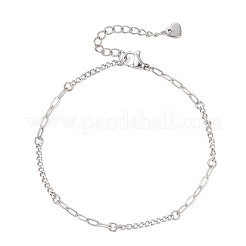 304 Stainless Steel Twisted Curb & Cable Chain Bracelets for Women&nbsp;BJEW-JB13119