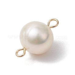 Natural Cultured Freshwater Pearl Connector Charms&nbsp;PALLOY-JF03090-02
