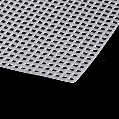 プラスチックメッシュキャンバスシート  バッグボトムシェイパーパッド  財布作りのテンプレート  かぎ針編み糸用  刺繍クラフト  ホワイト  43.8x27.1x0.15cm&nbsp;DIY-H169-09B