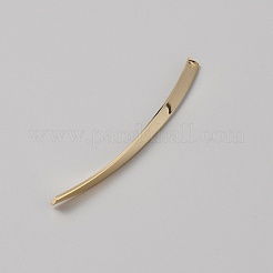 真鍮チャーム  スティック  18KGP本金メッキ  60x3.5x1.2mm  穴：1.4mm&nbsp;KK-WH0030-06A-G