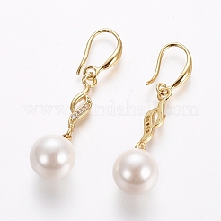 Brass Dangle Earrings&nbsp;EJEW-E196-04G