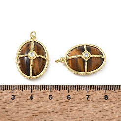 Natural Tiger Eye Pendants&nbsp;GG-CBAB1AA-01B-G03