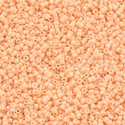 ガラスシリンダービーズ  シードビーズ  焼き付け塗料  丸い穴  桃パフ  1.5~2x1~2mm  穴：0.8mm  約45000個/袋  約1ポンド/バッグ&nbsp;SEED-S047-A-028