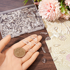1連売り天然水晶ナゲットビーズ連売り  ロッククリスタルビーズ  8~30x5~12mm  穴：1mm  約15.3インチ〜15.7インチ&nbsp;G-SC0003-20