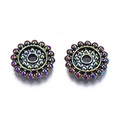 ラックメッキレインボーカラーアロイビーズ  カドミウムフリー＆ニッケルフリー＆鉛フリー  タイヤ  12.5x2mm  穴：1.6mm&nbsp;PALLOY-S180-354