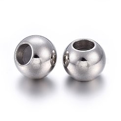 201ステンレスビーズ  内部のゴムと  スライダービーズ  ロンデル  ステンレス鋼色  8x6mm  穴：2mm&nbsp;STAS-O110-13P-C
