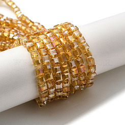 Electroplate Glass Beads Strands&nbsp;EGLA-D018-4x4mm-77