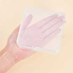 プラスチックビーズ収納ケース  正方形  透明  10.7x10.7x3.4cm  インナーサイズ：10.4x10.4x3.1センチメートル  8個/箱&nbsp;CON-BC0005-11