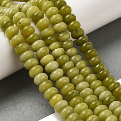 天然の南部翡翠ビーズ連売り  ロンデル  10x6~6.5mm  穴：1mm  約59~61個/連  14.57~15.16インチ（37~38.5cm）&nbsp;G-G102-C08-01