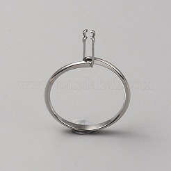 Aluminium Alloy Finger Rings Components&nbsp;FIND-WH0111-275A-P