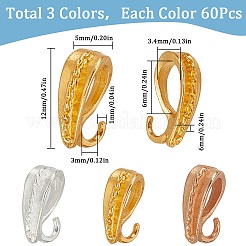 180Pcs 3 Colors Alloy Peg Bails&nbsp;FIND-SP0002-04