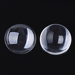 クリアガラスカボション  半円/ドーム  透明  50x12mm  96個/箱&nbsp;GGLA-R026-50mm-B