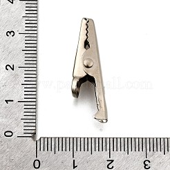 鉄ワニクランプクリップ  プラチナ  31.5x6x10mm  穴：1.8mm&nbsp;FIND-Q003-07A-P