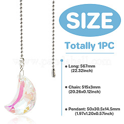 1Pc Glass Ceiling Fan Pull Chain Extenders&nbsp;HJEW-TADJ0001-05B
