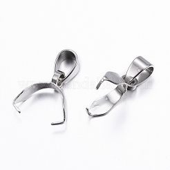 Tarnish Resistant 304 Stainless Steel Pendant Pinch Bails&nbsp;STAS-G179-08P