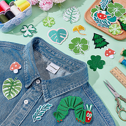 25Pcs 10 Styles Polyester Clothing Patches&nbsp;PATC-PH0001-35
