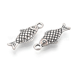 合金のチベット風チャーム  魚のチャーム  アンティークシルバー  20x8.5x2.8mm  穴：1.6mm  約1111個/1000g&nbsp;PALLOY-T093-23AS