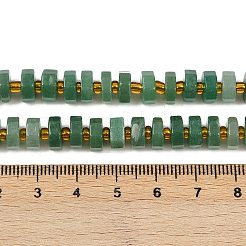 天然石グリーンアベンチュリンビーズ連売り  多面カット  ディスク  ヒシビーズ  シードビーズで  8x2.5~4.5mm  穴：1mm  約74~75個/連  15.47~15.55''（39.3~39.5センチメートル）&nbsp;G-F796-A04-01