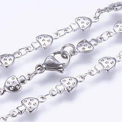 304 Stainless Steel Chain Necklaces&nbsp;STAS-P164-15P
