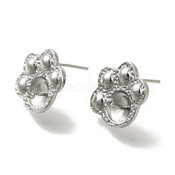 Brass Stud Earring Findings&nbsp;KK-K388-09P