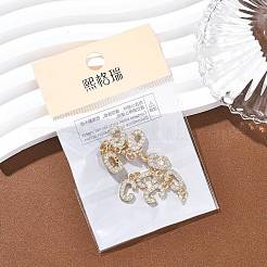 シェグレース 真鍮 マイクロパヴェ クリアキュービックジルコニア ペンダント  ニッケルフリー  18KGP本金メッキ  文字Cのチャーム  12x6.5x2.5mm  丸カン：5x1ミリ  内径：3mm&nbsp;XGRQ29929-394G-C