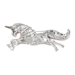 ユニコーンエナメルピン  バックパック用合金ラペルピン  プラチナ  ピンク  30.5x66mm&nbsp;JEWB-L026-08P-01