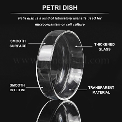 Flat Round Glass Biochemical Petri Dish&nbsp;GLAA-OC0001-14A