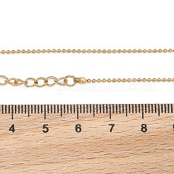 イオンプレーティング(IP) 304 ステンレススチール ボールチェーン ブレスレット 女性用  14KGP本金メッキ  6-5/8インチ（16.7cm）&nbsp;BJEW-G667-10G