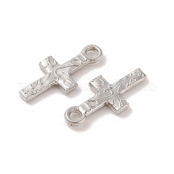 CCBプラスチックペンダント  クロス  プラチナ  22x10x2.5mm  穴：2.3mm&nbsp;CCB-N006-06P