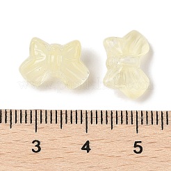 透明スプレーペイントガラスビーズ  蝶結び  ミックスカラー  9.5x14x6.5mm  穴：1mm&nbsp;GLAA-Z011-11