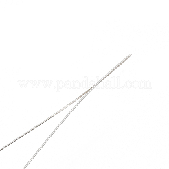 鉄の大きな目ビーズ針  シードビーズ針  ジュエリー作りのための  プラチナ  88x0.3mm&nbsp;X-TOOL-N006-02