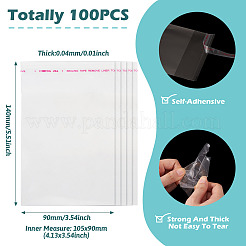 100Pcs OPP Cellophane Self Seal Bags&nbsp;OPC-TADJ0001-04