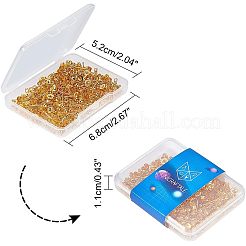 304ステンレススチールボールスタッドピアス金具  ループとイヤーナット付き  ラウンド  ゴールドカラー  74x72x17mm&nbsp;STAS-UN0003-32G