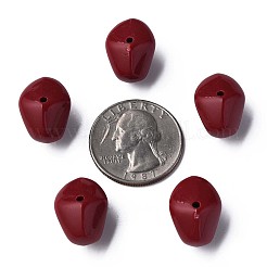 不透明なアクリルビーズ  ナゲット  ダークブルー  12.5x18x13mm  穴：1.6mm  約360個/500g&nbsp;MACR-S373-146-A01