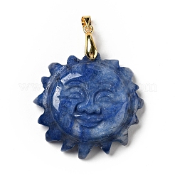 Natural Blue Aventurine Pendants&nbsp;G-E043-01B-16G