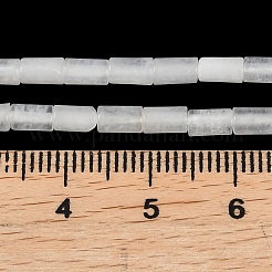 天然石ホワイトジェイドビーズ連売り  コラム  乳白色  5~5.5x3~3.5mm  穴：1mm  約72~84個/連  15.04~15.35インチ（38.2~39cm）&nbsp;G-P600-B07-01C