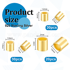 80Pcs 3 Styles 925 Sterling Silver Beads&nbsp;STER-PH0004-96