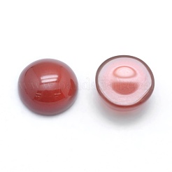 天然石カーネリアンカボション  フラットラウンド  染め  8x3~4mm&nbsp;G-E492-H-14