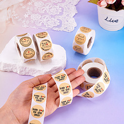 4 Rolls 4 Styles Paper Sticker with Word Thank You&nbsp;STIC-TA0001-03