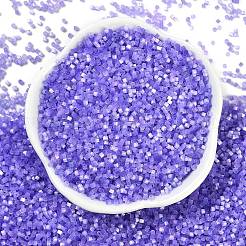 模造猫目ガラスシードビーズ  染め  シリンダー  ミディアムスレートブルー  1.6x1.3mm  穴：0.8mm  約60000個/ポンド&nbsp;SEED-H003-03U