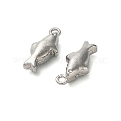 304ステンレススチールチャーム  変色防止  魚  13x6x3.5mm  穴：1.2mm&nbsp;STAS-E500-14P-01