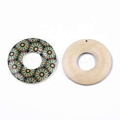 Printed Wood Pendants&nbsp;WOOD-S045-104D