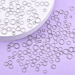 126g 鉄製丸型オープン丸カン  真鍮のリング付き  指カン  プラチナ  丸カン：130g&nbsp;IFIN-SZ0001-26