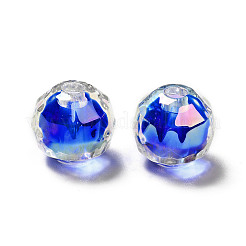 UV Plating Rainbow Iridescent Transparent Acrylic Beads&nbsp;OACR-A014-B02